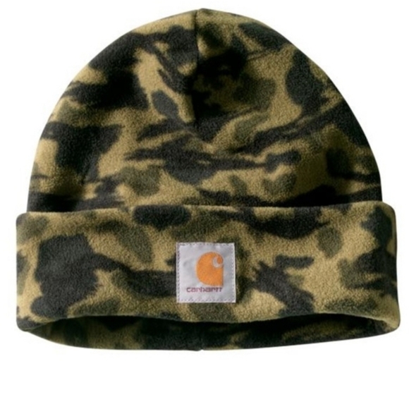 NWT Carhartt Fleece Camo Cuffed Beanie Unisex - Picture 1 of 1